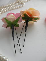 造花のミニバラ　ローズのヘアパーツ髪飾りを　販売