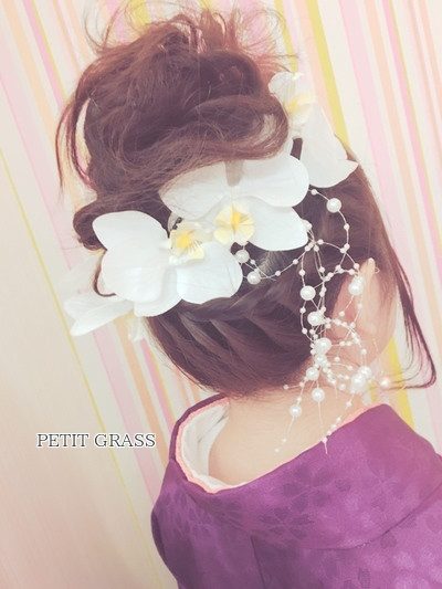 胡蝶蘭の髪飾り